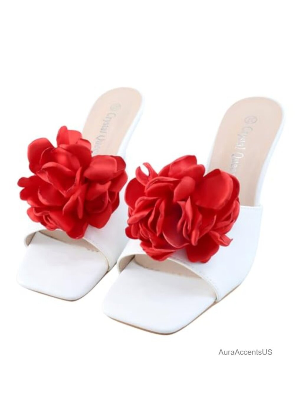 Bethynas Fabric Rose Flower Shoes Clips High Heel Sandals Buckle Charms